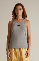 Fear of God Essentials Women's Dark Heather Oatmeal Tri-Blend Tank Top