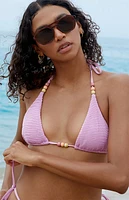 Dippin' Daisy's Purple Bali Tie Triangle Bikini Top