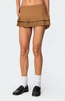 Edikted Double Pleated Mini Skort