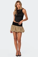 Edikted Liv Nylon Bubble Mini Skirt