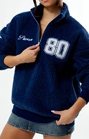 Pacsun Quarter Zip 80 Sherpa Sweatshirt