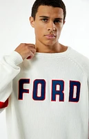 FORD Varsity Stripe Logo Sweater