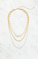 LA Hearts Layered Chain Necklace