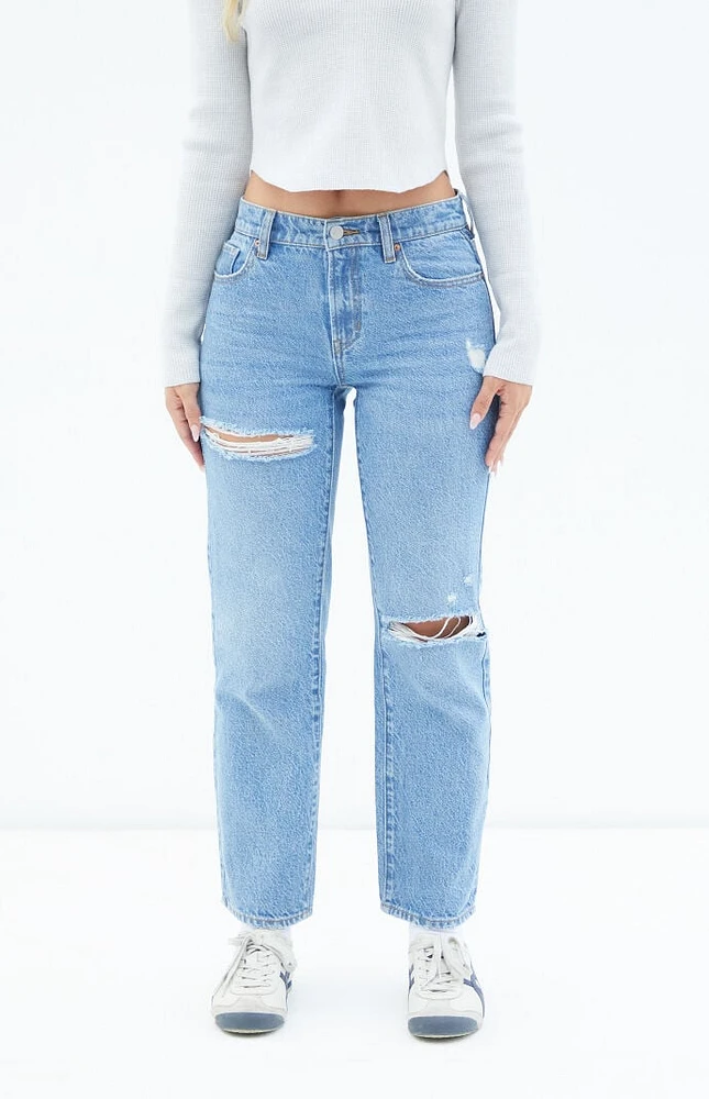 PacSun Medium Indigo Ripped '90s Straight Leg Jeans