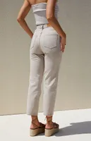 Eco Tan High Waisted Straight Leg Jeans