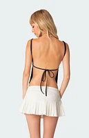 Edikted Bow Ribbon Trim Open Back Top