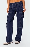 Edikted Alyssa Stitch Cargo Jeans