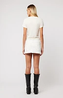 ABRAND White 88 Low Rise Mini Skirt