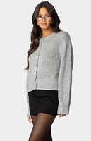 Edikted Freida Fuzzy Knit Cardigan