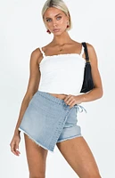 Princess Polly Bowden Denim Mini Skort