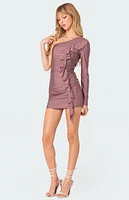 Edikted Nash One Shoulder Ruffle Mini Dress