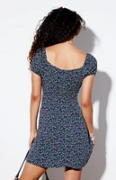 LA Hearts Tie Front Mini Dress