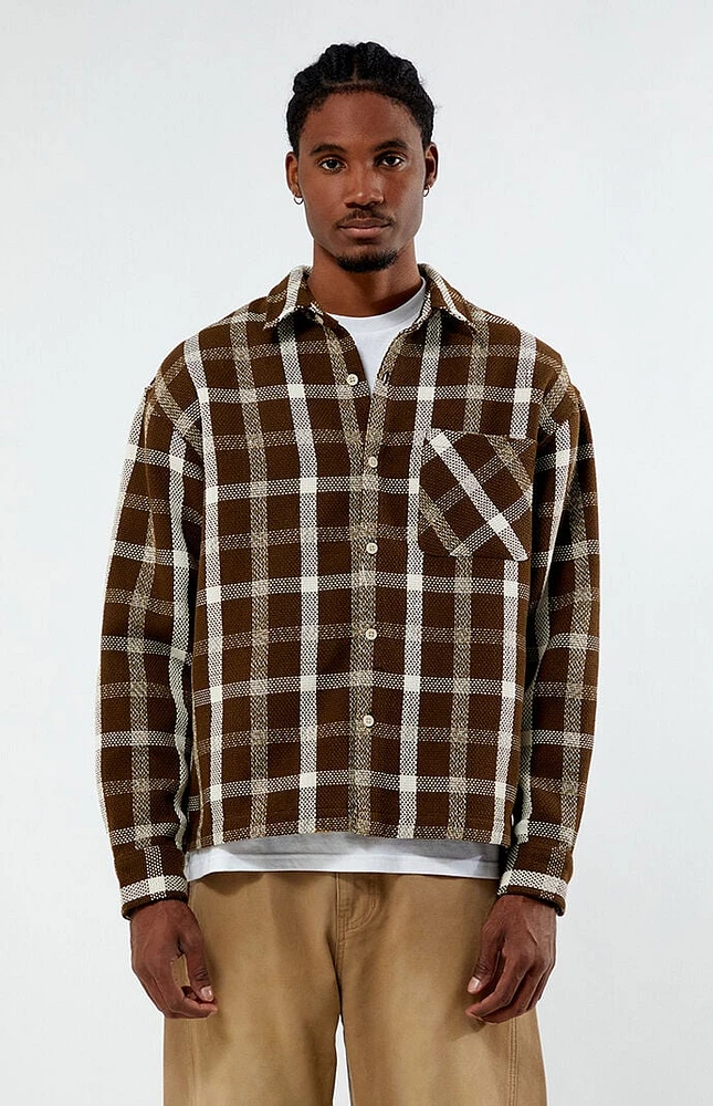 PacSun Cropped Plaid Flannel Shirt