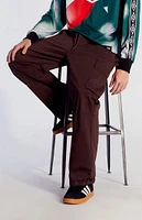 PacSun Stretch Brody Brown Cotton Baggy Cargo Pants