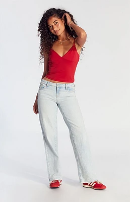 PacSun Light Indigo Low Rise Girlfriend Jeans
