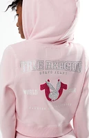 True Religion x Playboy Crystal Shrunken Zip Up Hoodie