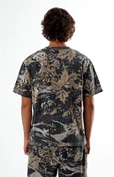 PacSun Black Camo Oversized Fit T-Shirt