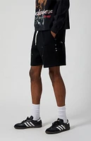 PacSun Black Carpenter Baggy Sweat Shorts