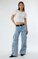 CIRCUS NY Kacey Gardenia Cropped T-Shirt