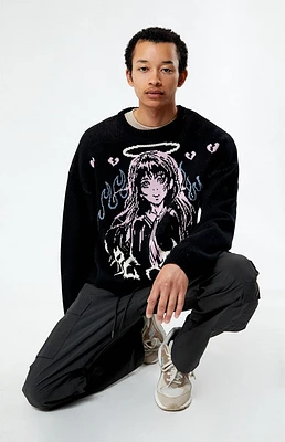 PacSun Rare Hearts Cropped Sweater
