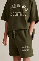 Fear of God Essentials Kids Military Fleece Soccer Sweat Shorts