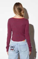 LA Hearts Woodland V-Neck Sweater