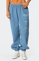 Edikted Bow Bliss Oversized Sweatpants