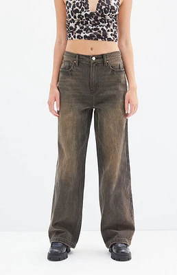 Pacsun Cali Brown Tint Baggy Boyfriend Jeans