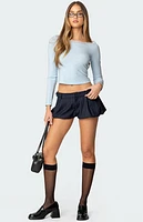 Edikted Off Shoulder Lacey Ribbed Top