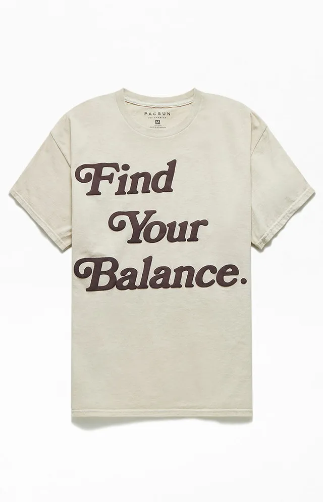 Pacsun Men's Balance T-Shirt in Cream - Size Small