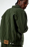 Obey Striped Zip Up Jacket
