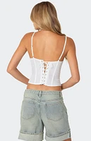 Edikted Semi Sheer Linen Look Corset