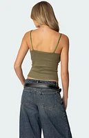 Edikted Layered Bra Cowl Neck Top