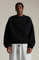 Jet Black Polar Fleece Crew Neck Sweatshirt