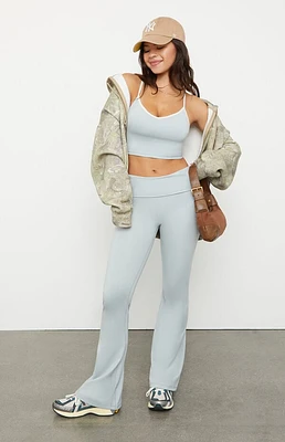 PAC 1980 WHISPER Active Fold-Over Waistband Flare Yoga Pants