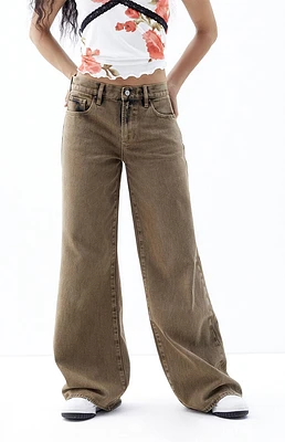 PacSun Lena Brown Low Rise Super Baggy Jeans