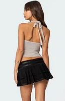 Edikted Steel Side Slit Halter Top