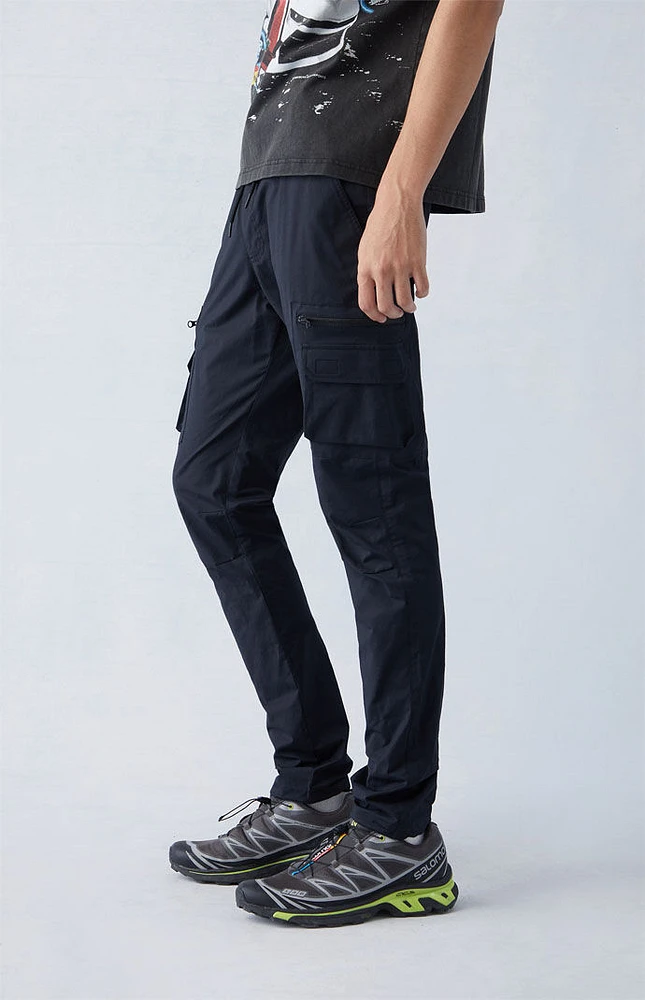 Eco Stretch Black Slim Cargo Pants