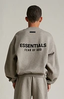 Fear of God Essentials Kids Heather Grey Fleece Crew Neck Sweatshirt