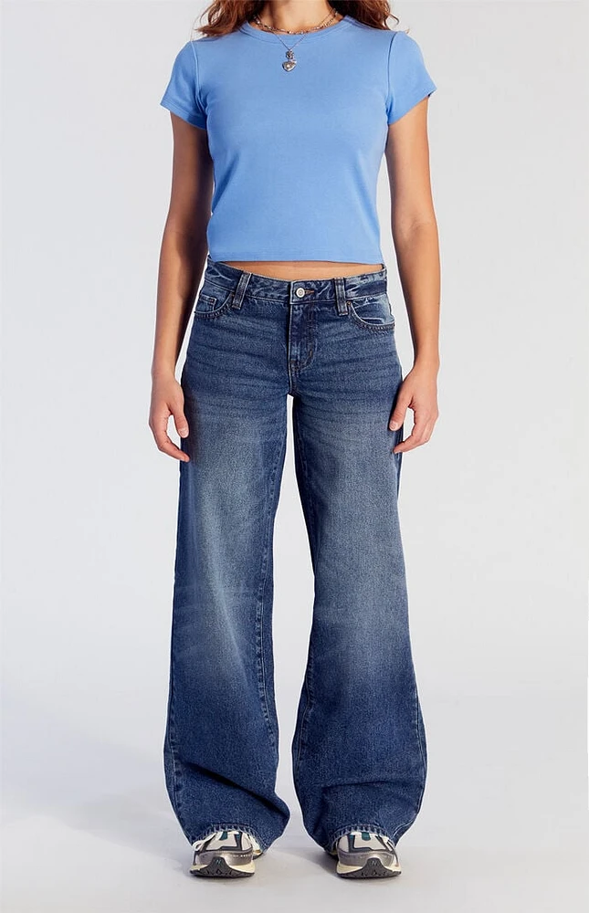 PacSun Casey Low Rise Baggy Jeans Dark Indigo