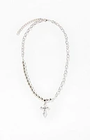 Pacsun Cross Pearl Necklace