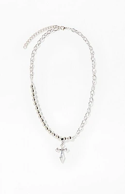 PacSun Cross Pearl Necklace