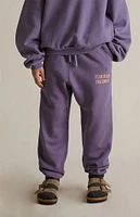 Fear of God Essentials Kids Lavender Heavy Fleece Sweatpants