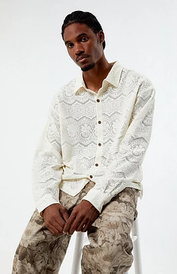 PacSun Lace Long Sleeve Shirt