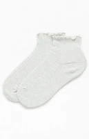 John Galt Ribbed Ruffle Ankle Socks