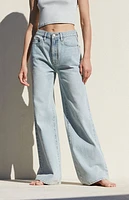 Pacsun Medium Indigo Mid Rise Baggy Jeans
