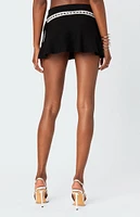 Khloe Lacey Ribbon Knit Mini Skirt