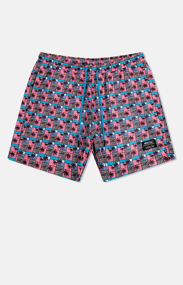 WeSC America Inc Zack Paradise Lost Scenery AOP 5" Swim Trunks