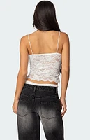 Edikted Rut Sheer Lace Tank Top