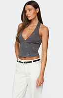 Edikted Sakura Grommet Halter Top